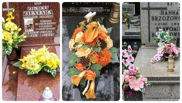 GRAVE DRESS КЛАДБИЩЕ ИСКУССТВЕННЫЕ ЦВЕТЫ + бесплатно