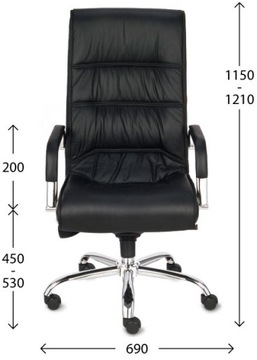 Офисное кресло GROSPOL Nexus SN3, коричневая кожа