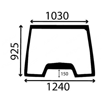 Szyba Przednia Gięta Glassinter Case CS100 CS110