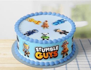 Съедобное украшение для торта STUMBLE GUYS 12 ЭЛЕМЕНТОВ