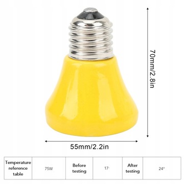 LAMPA GRZEWCZA PROMIENNIK KWOKA ŻARÓWKA 75W
