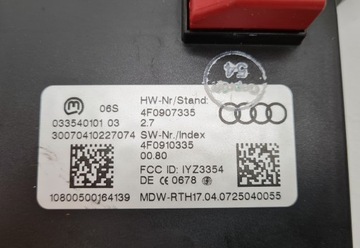 AUDI A6 C6 MODUL ŘÍZENÍ KESSY 4F0907335