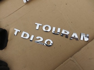 EMBLEMATY KLAPY TYŁ TYLNEJ VW TOURAN I KOMPLET (X)
