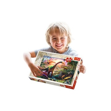 Пазл Trefl Мир динозавров 100 деталей Пазл 100 Мир динозавров