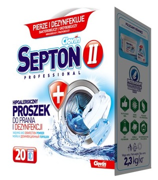 Proszek do prania dezynfekujący Clovin Septon 2,3 kg