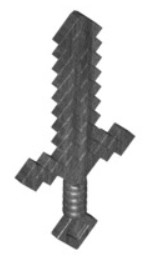 LEGO Minecraft 18787 MIECZ perłowy ciemnoszary (1g