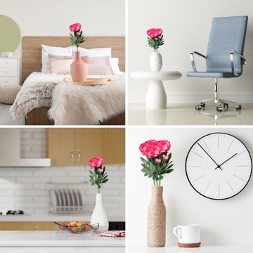 ИСКУССТВЕННЫЕ ЦВЕТЫ, пионы, букет на кладбище, листья в вазе, как настоящие, большие.