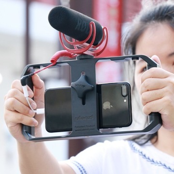 Держатель для телефона на штативе Ulanzi U-Rig Pro, светодиодное крепление для микрофона