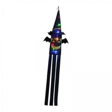 2xHalloweenowa dekoracja wisząca Windsock z kolorowymi