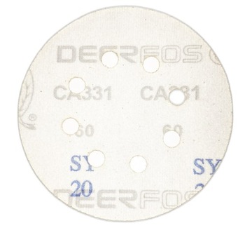 10 Шлифовальных дисков на липучке 125 мм P80 DEERFOS H8