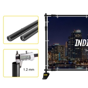 Фон баннерный стенд Выставочный инструмент 240х240 см