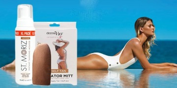 ST MORIZ Мусс для автозагара БОЛЬШАЯ пена для автозагара 300мл + ПЕРЧАТКА