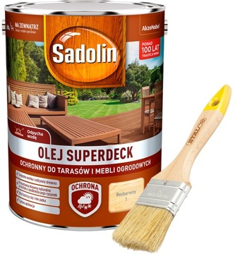 SADOLIN OLEJ SUPERDECK DO TARASÓW Bezbarwny 5L +