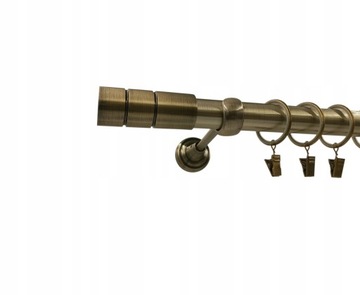 KARNISZ fi25mm ZŁOTO ANTYK 200cm CYLINDER