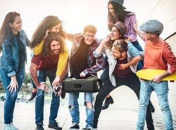 ПОРТАТИВНЫЙ БЕСПРОВОДНОЙ БУМБОКС TRACER с BLUETOOTH ДИНАМИК BigBoy TWS 40 Вт