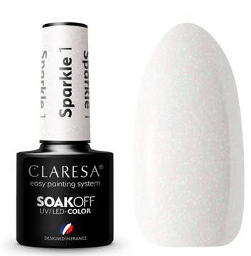 CLARESA SPARKLE BROKATOWY LAKIER HYBRYDOWY 01