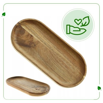 ДЕРЕВЯННАЯ СЕРВИРОВОЧНАЯ ТАРЕЛКА АКАКАЦИЯ