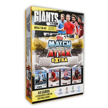 MEGA PUSZKA MATCH ATTAX EXTRA 2025 GIANTS OF THE GAME 44 KARTY +4 LIMITED
