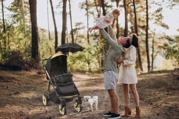 Зонт универсальный для коляски, УФ-фильтр фисташковый.