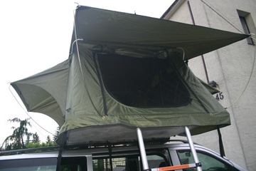 NAMIOT DACHOWY 4x4 140 Oliwkowy samochodowy reling