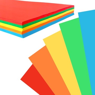 PAPIER KOLOROWY RYSUNKOWY A4 250 KARTEK 80g/m2 KSERO 5 KOLORÓW