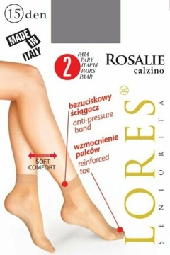 ROSALIE Silver Cienkie skarpetki damskie 2 szt.