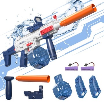ELEKTRYCZNY PISTOLET DO WODY NA LATO, BASEN, PLAŻĘ - ZASIĘG 7-10 M 500 mAh