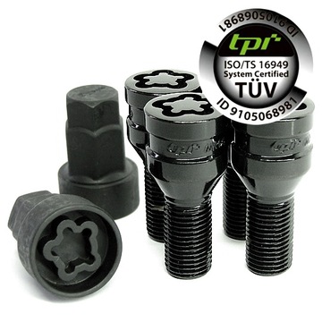 ŚRUBY ZABEZPIECZAJĄCE 14x1,5 27mm kula Audi VW SKODA - PREMIUM TPI 2 KLUCZE
