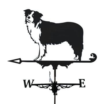 Scena rolnicza Ozdoba palika Wysokie dachy Retro ogród Stawka pogody Collie