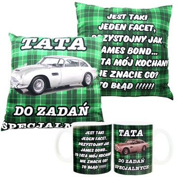 PODUSZKA I KUBEK PREZENT NA DZIEŃ OJCA TATY poduszki kubki