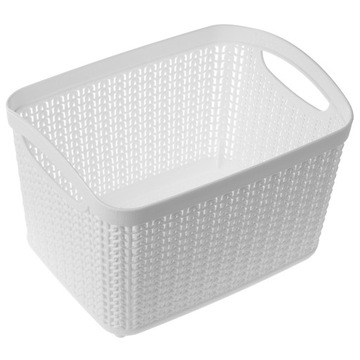 KOSZYK ORGANIZER POJEMNIK 6,6L PUDEŁKO DO PRZECHOWYWANIA BIAŁY ZESTAW 2 szt