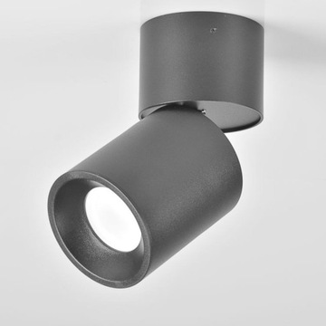 LED SPOT на трубке GU10, ПОДВИЖНЫЙ ОТРАЖАТЕЛЬ, накладной монтаж