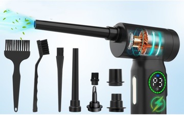 ELEKTRYCZNY ODKURZACZ SAMOCHODOWY TRZEMA REGULOWANYMI PRĘDKOŚCIAMI NADMUCHU