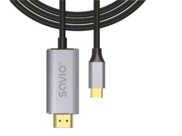 Кабель-переходник USB-C — HDMI v2.0b, 1 м, медь SAVIO CL-170