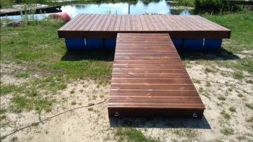 Модуль пристани для яхт с плавучим мостом и плотом