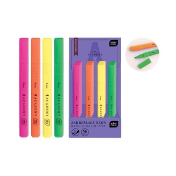 Zakreślacz 4 kolory Neon Academy 1szt