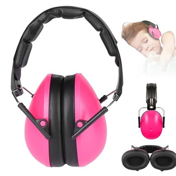 NAUSZNIKI WYGŁUSZAJĄCE DŹWIĘKI OCHRONNE LEKKIE REDUKUJĄCE HAŁAS RÓŻOWY