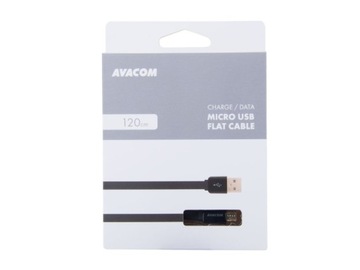 USB-кабель Avacom (2.0), USB A M - microUSB (M), 1,2 м, черный