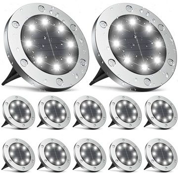 12 szt LAMPA SOLARNA LED OGRODOWA SOLARNE LAMPKI