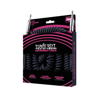 Гитарный кабель Ernie Ball 9 метров СПИРАЛЬНЫЙ КАБЕЛЬ