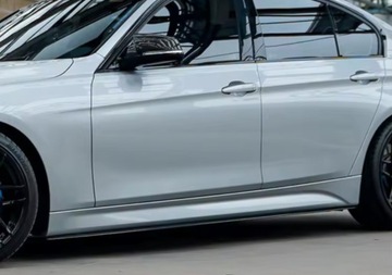 NAKŁADKI DOKŁADKI LISTWY POD PROGI PROGOWE BMW F30 CZARNY POŁYSK
