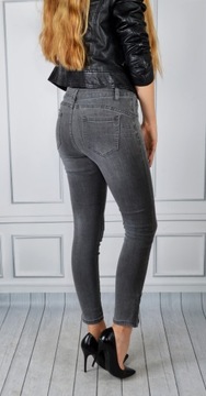 Jeansy Damskie Spodnie Modelujące Jeansowe Zamki