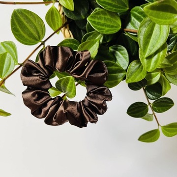 Атласная резинка для волос MINI Резинка для волос Шоколад