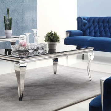 Ława Glamour Ludwik 130x70 Szklana Stolik Salonu