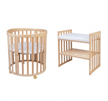 Кровать Waldin Oval 7-в-1 с матрасом из бука