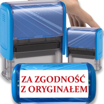 PIECZĄTKA ZA ZGODNOŚĆ Z ORYGINAŁEM TRODAT 8912 DO FIRMY BIURA NIEBIESKA