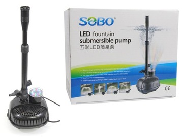 SOBO POMPA FONTANNOWA H.max-1m 1000l/h + RING LED