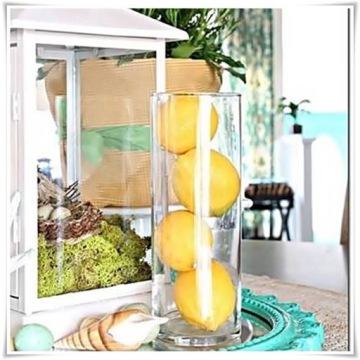 Стеклянная ваза-цилиндр H-30 см D-10 см, утопленная