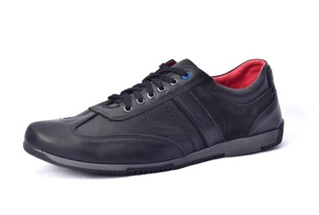 Buty skórzane półbuty polskie czarne 0352/II