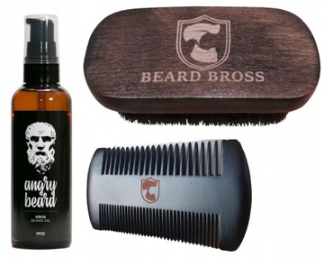 Angry Beard Eros do brody 100ml Szczotka Grzebień